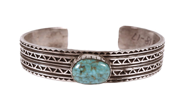 Navajo Sterling Silver and Turquoise Bracelet