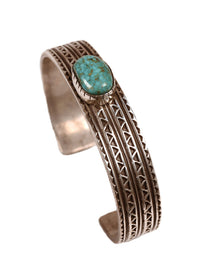 Navajo Sterling Silver and Turquoise Bracelet