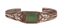 Navajo Green Square Cut Turquoise Bracelet