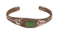 Navajo Green Square Cut Turquoise Bracelet