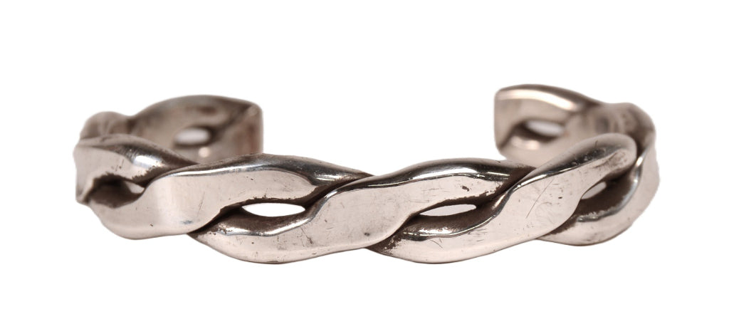 Navajo Heavy Twisted Sterling Silver Bracelet