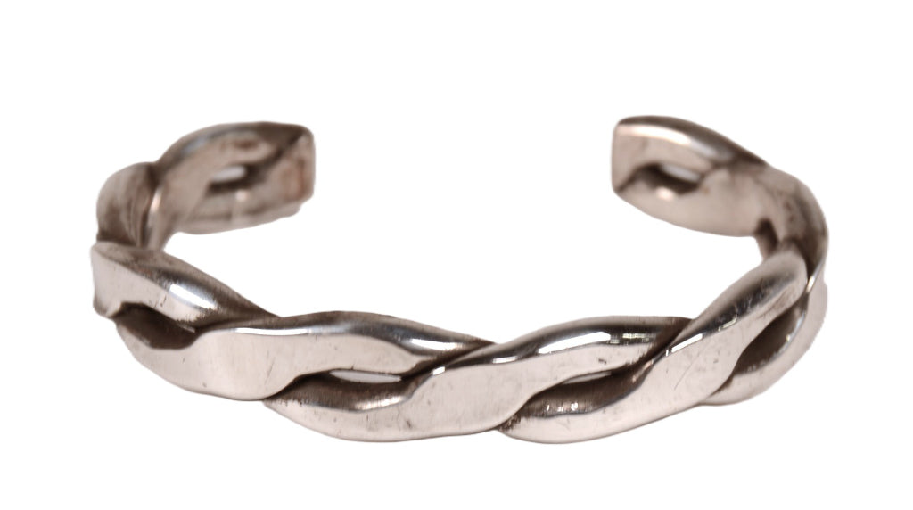 Navajo Heavy Twisted Sterling Silver Bracelet