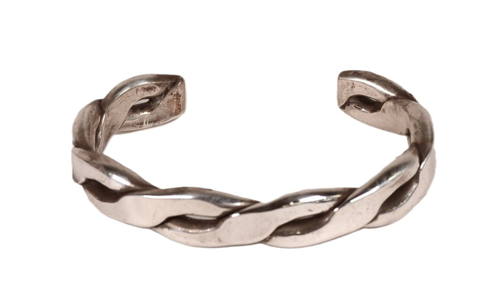 Navajo Heavy Twisted Sterling Silver Bracelet