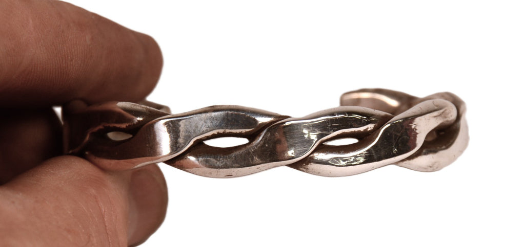 Navajo Heavy Twisted Sterling Silver Bracelet