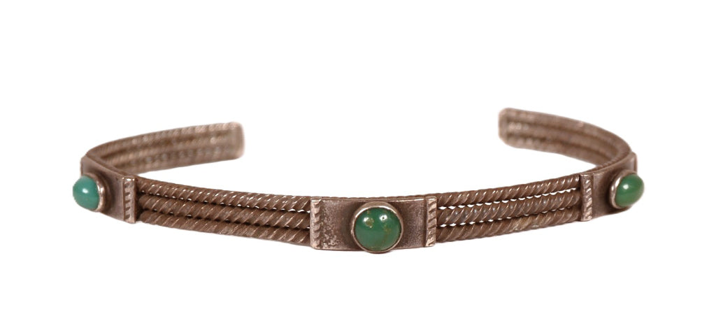 Navajo Green Turquoise Settings Bracelet