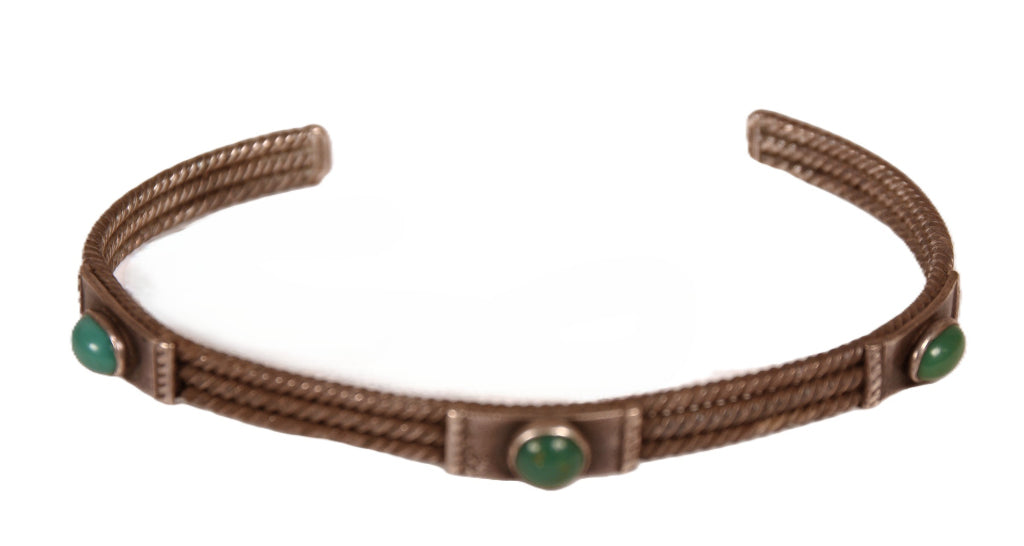 Navajo Green Turquoise Settings Bracelet