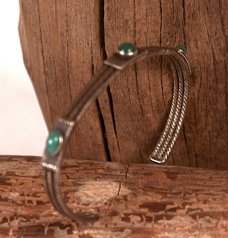 Navajo Green Turquoise Settings Bracelet