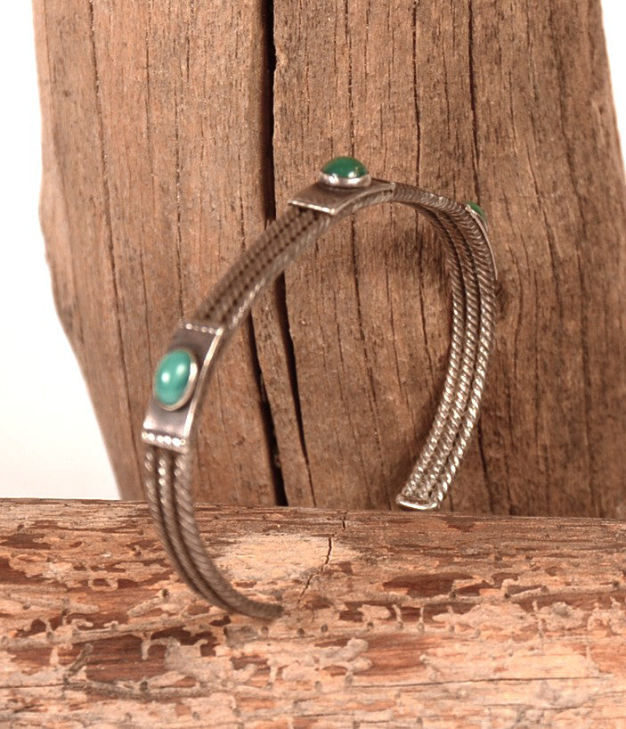 Navajo Green Turquoise Settings Bracelet