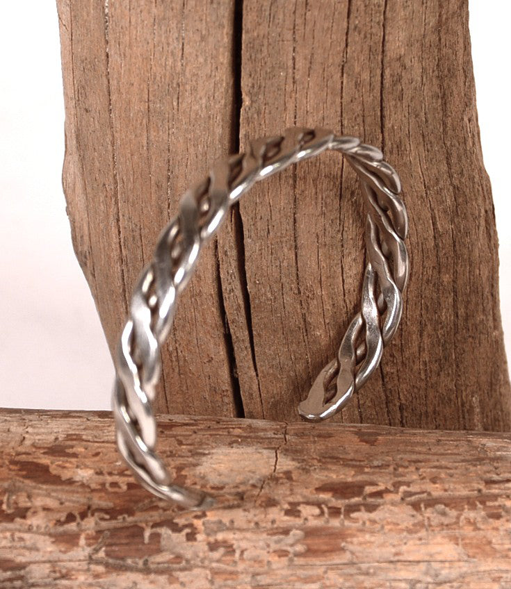 Navajo Twisted Sterling Silver Bracelet