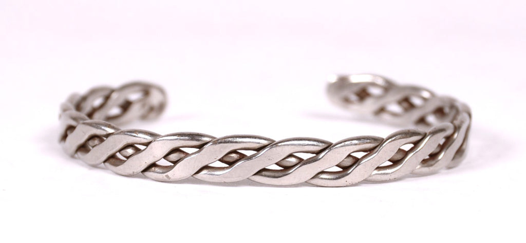 Navajo Twisted Sterling Silver Bracelet