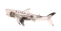 Navajo Sterling Silver Overlay Shark Pin By Mako