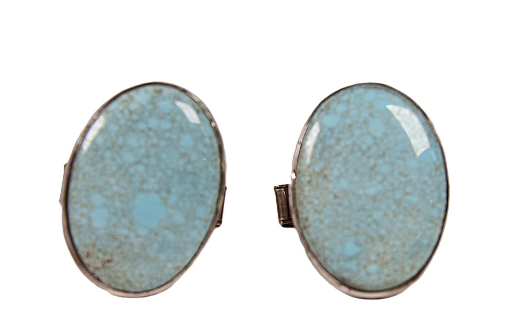 Navajo Robins Egg Blue Turquoise Cuff Links
