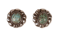 Navajo Sterling Silver and Turquoise Buttons