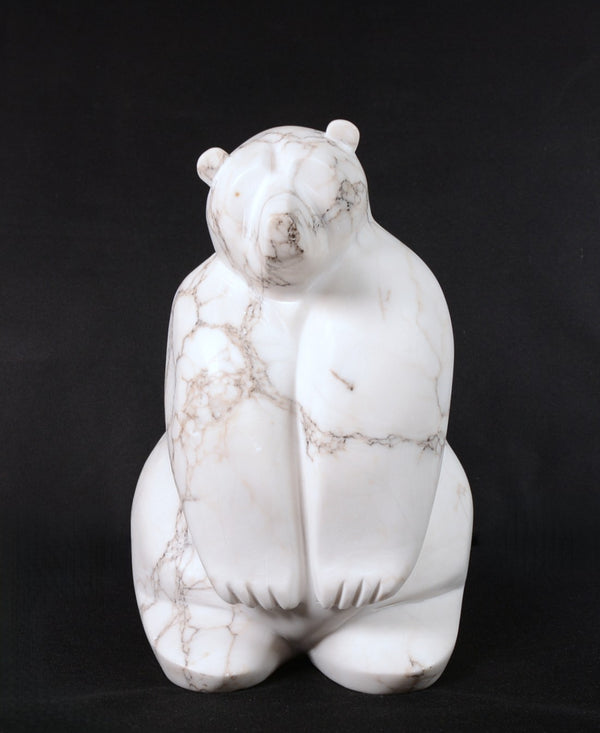 North West Coast White Marble Bear By M. Connor