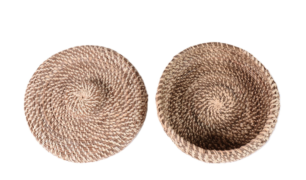 North West Coast Round Lidded Basket
