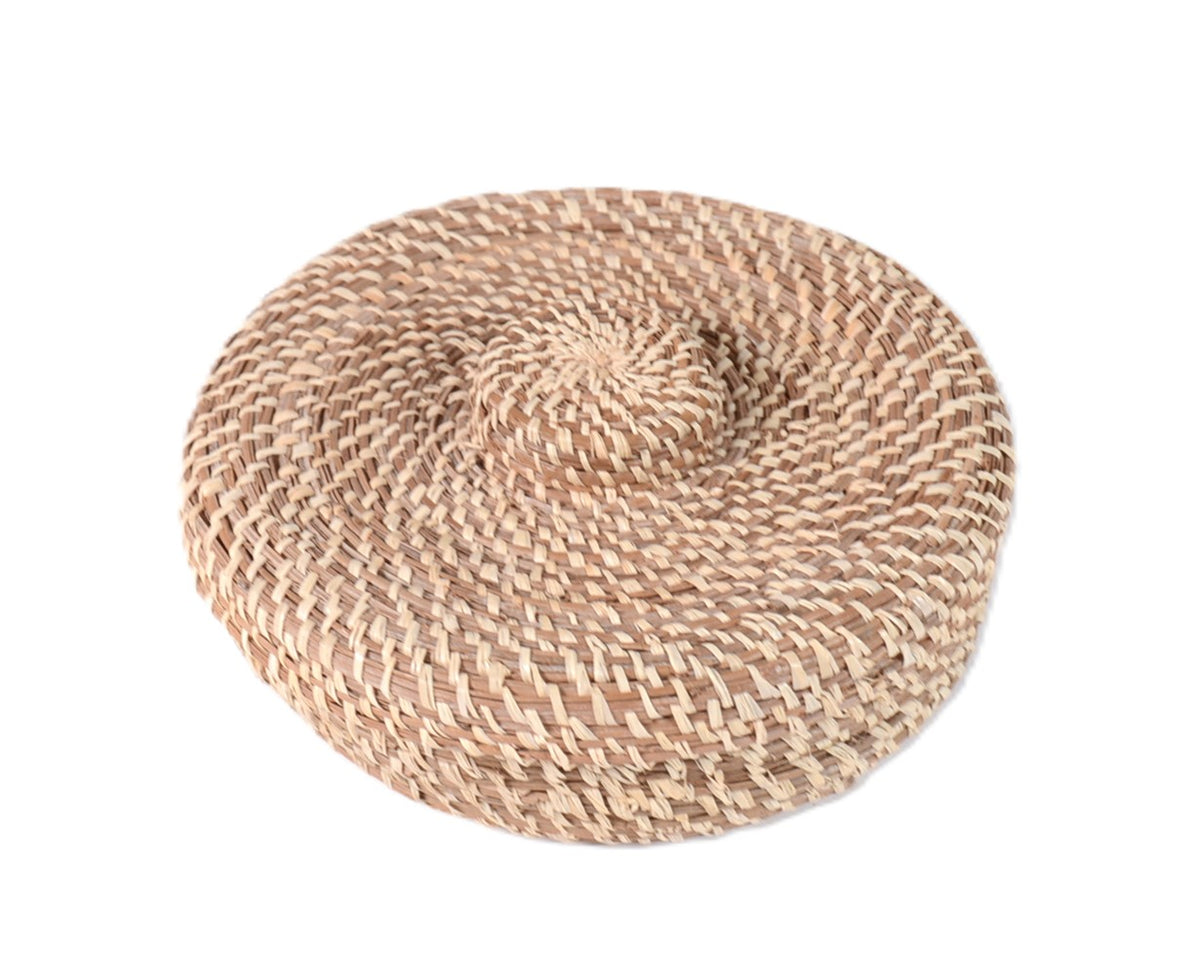 North West Coast Round Lidded Basket