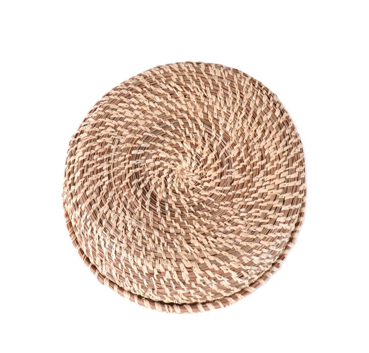 North West Coast Round Lidded Basket