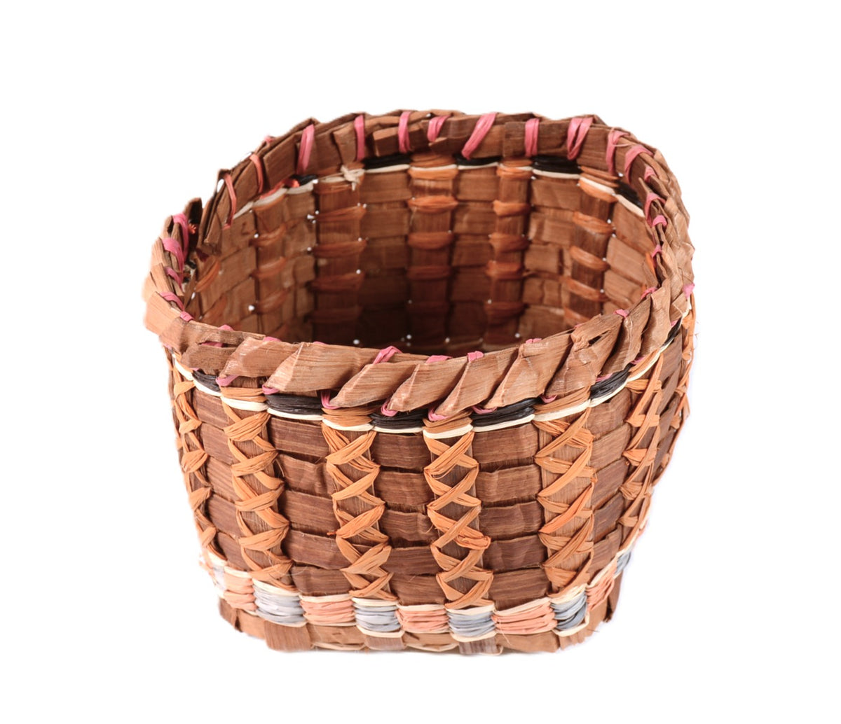 Lummi Cedar Square Basket By C. Fitzgerald