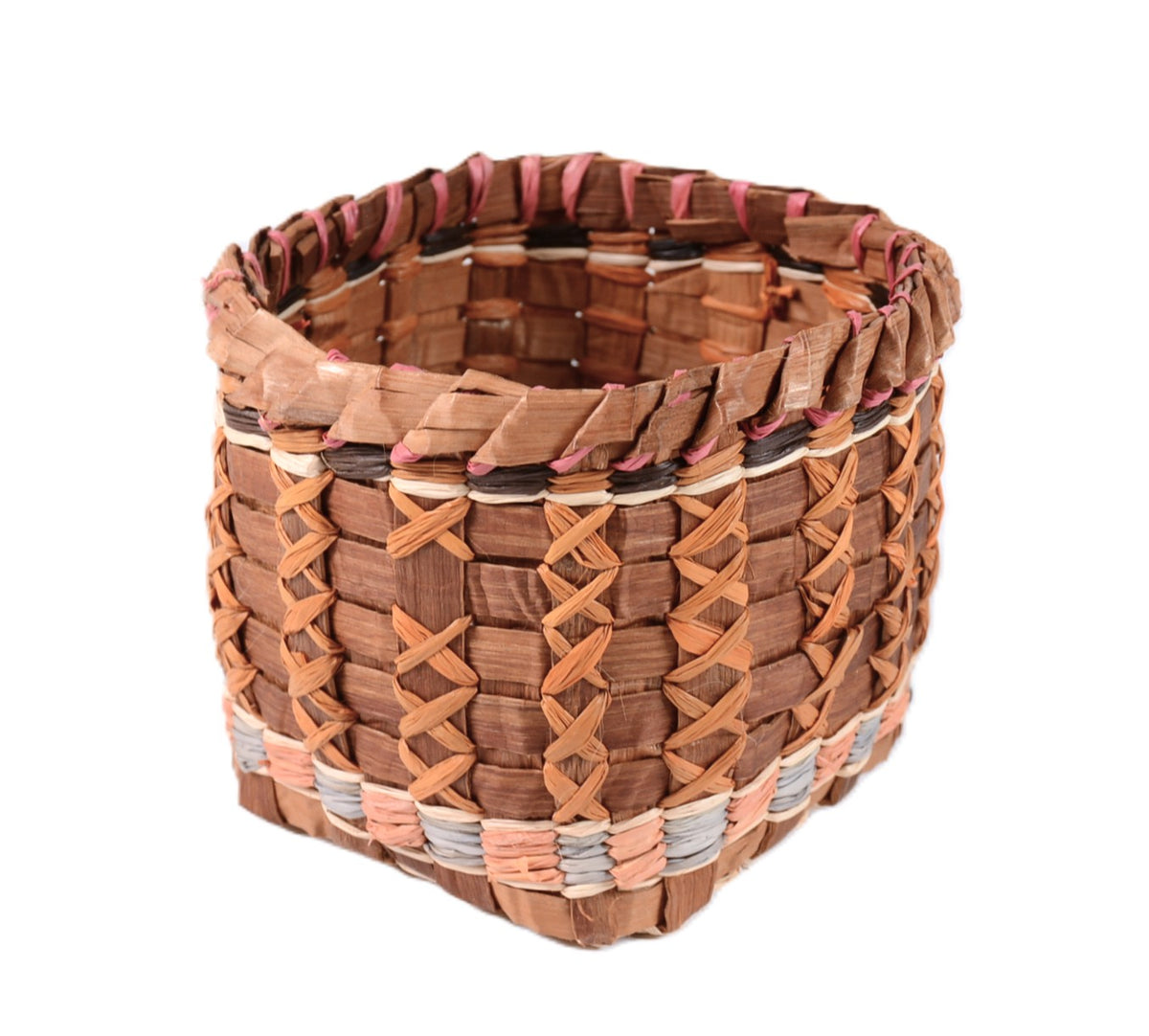 Lummi Cedar Square Basket By C. Fitzgerald