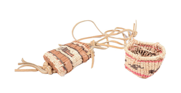 Lummi and Makah Miniature Baskets Pair of 2