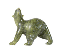 Inuit Green Bear Sculpture By Simeonie