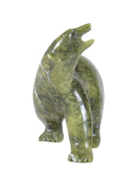 Inuit Green Bear Sculpture By Simeonie