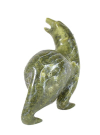 Inuit Green Bear Sculpture By Simeonie