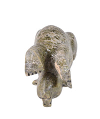 Inuit Serpentine Swimming Bear Sculpture By Moe
