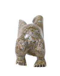 Inuit Serpentine Swimming Bear Sculpture By Moe