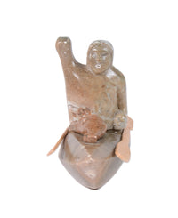 North West Coast Soapstone Figure in Kyak Sculpture By Herb Pelkey