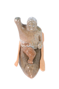 North West Coast Soapstone Figure in Kyak Sculpture By Herb Pelkey