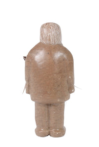 North West Coast Soapstone Female Figure with Feather Sculpture By Herb Pelkey