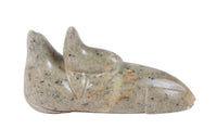 Inuit Two Seals Sculpture By Eddie Omnik