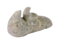 Inuit Two Seals Sculpture By Eddie Omnik