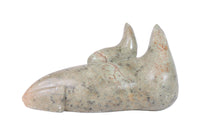Inuit Two Seals Sculpture By Eddie Omnik