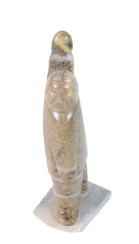 Inuit Male Figure Sculpture By Eddie Omnik