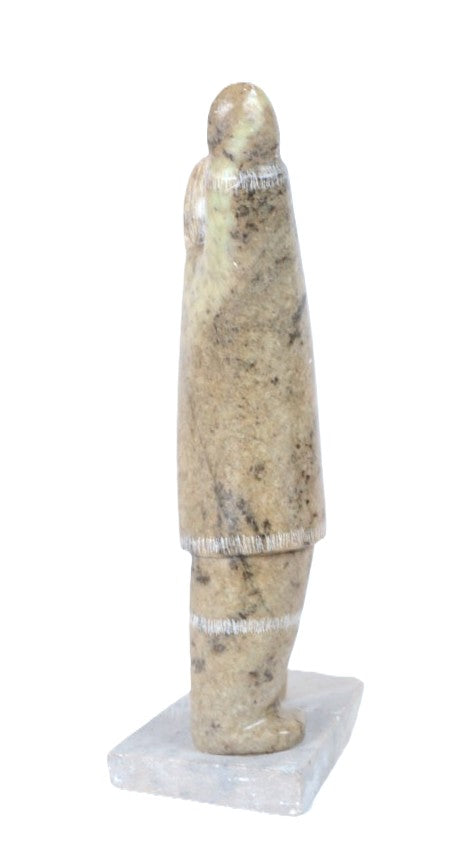 Inuit Male Figure Sculpture By Eddie Omnik