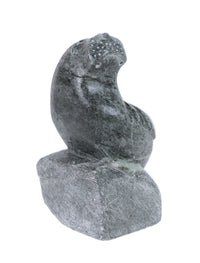 North West Coast Green Serpentine Walrus Sculpture By Herb Pelkey