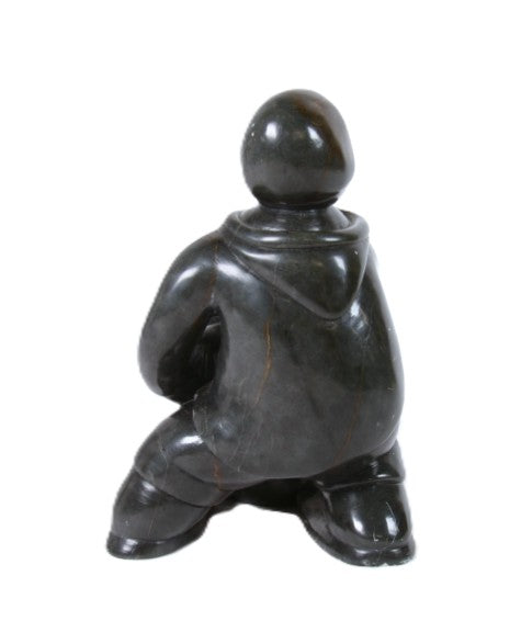Eskimo Man and Seal Sculpture