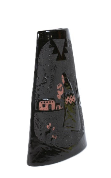 Tarahumara Commercial Pottery Vase By R. Martinez