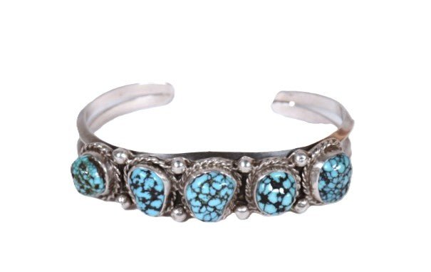 Navajo Sterling Silver and Turquoise Cuff Bracelet