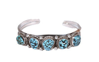 Navajo Sterling Silver and Turquoise Cuff Bracelet