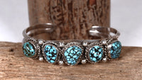 Navajo Sterling Silver and Turquoise Cuff Bracelet