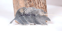 Mexico Sterling Silver and Abalone Leaf Pin