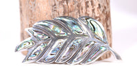 Mexico Sterling Silver and Abalone Leaf Pin