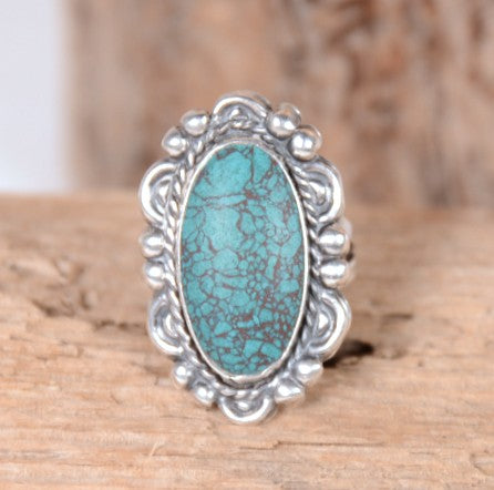 Vintage Navajo Sterling Silver and Turquoise Ring