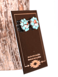 Zuni Pueblo Sunface Stud Earrings