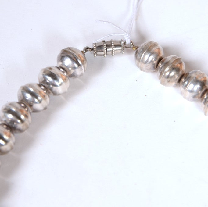 Navajo Sterling Silver and Turquoise Nugget Necklace