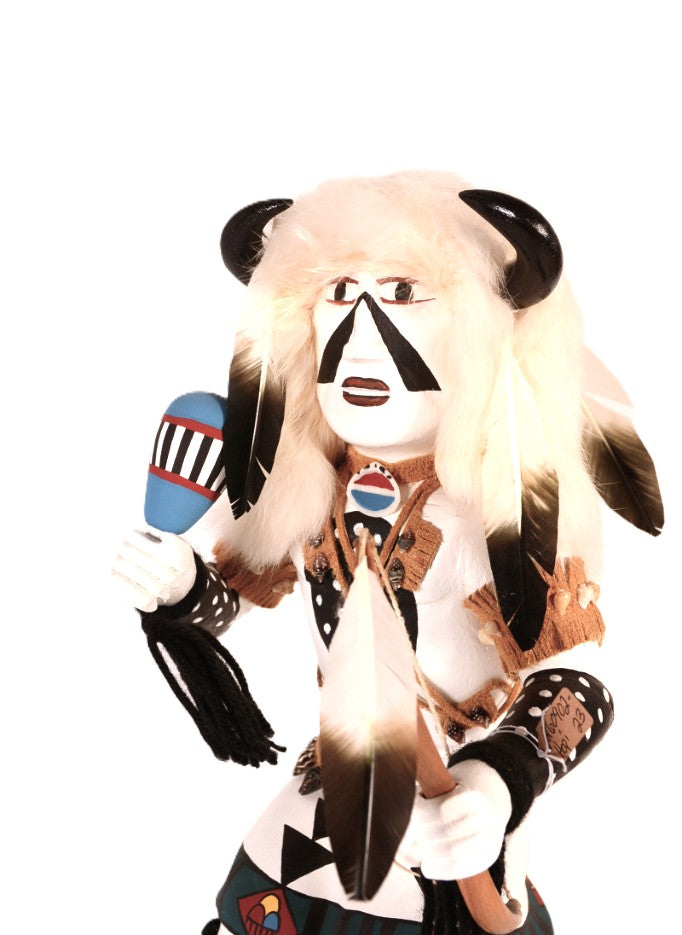 Hopi Pueblo White Buffalo Kachina Doll By Roy Fredericks