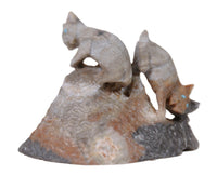 Zuni Pueblo Bobcat Pair Fetish By E.D.W.